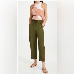 New with tags! Madewell linen cargo pants sz M